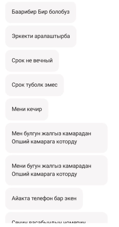 "Биз жерде да, асманда бир болобуз." Кулак-мурду кесилген аялдын мурдагы жолдошу абактан СМС жазган
&nbsp;